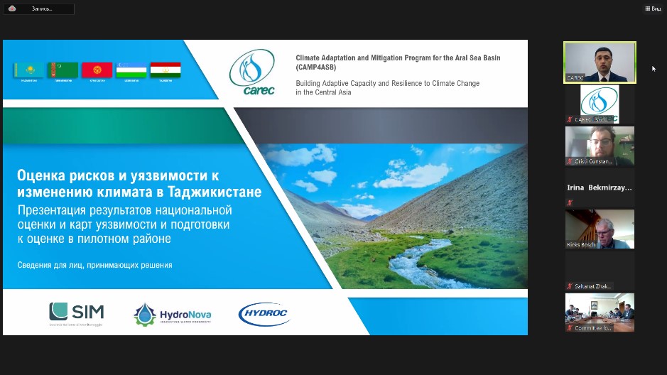 Climate risks in Tajikistan: national assessments results and vulnerability maps