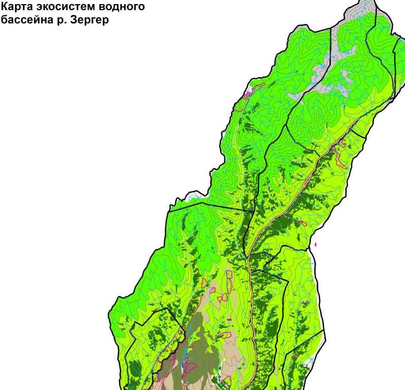 GIS Ecosystem map, Zerger river 